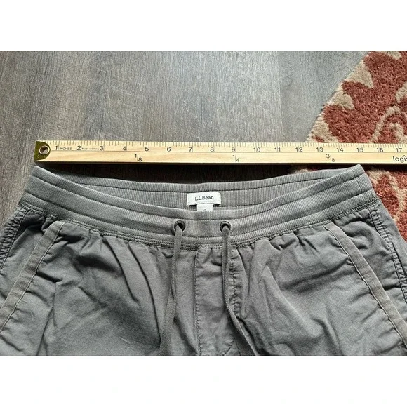 L L Bean Cropped Capri Pants Cotton Blend Gray Small S - Picture 4 of 7